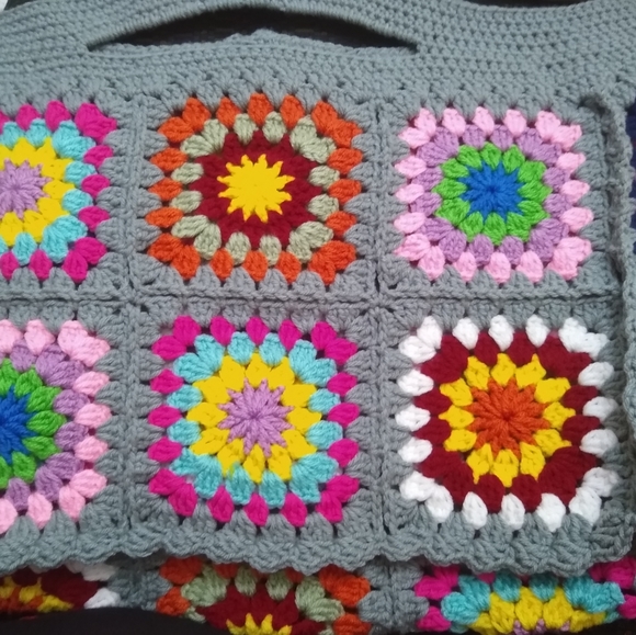 Vintage Bohemian bags, Granny square bags - Picture 3 of 11